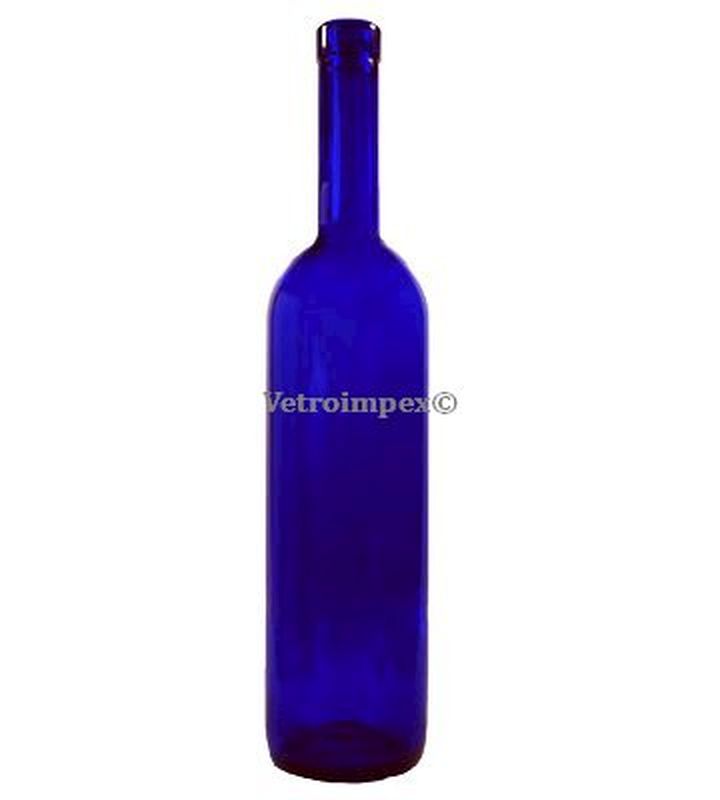 750ml Bordolese Goliat royal kék üvegpalack