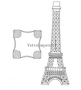 200ml Eiffel-torony üvegpalack