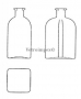 500ml Cilindro Cubo üvegpalack - pálinkás üveg
