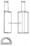 500ml Insolito üvegpalack - pálinkás üveg