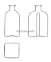 700ml Cilindro Cubo üvegpalack - pálinkás üveg